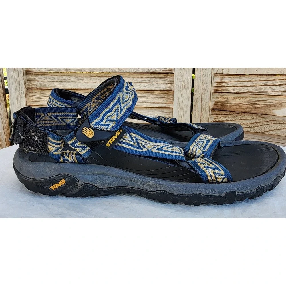 Teva Hurricane XLT2 US 9 Blue Geometric Retro Sport Water Sandals Sport Hiking